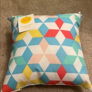 Sun Squad Geometric Outdoor Pillow - Multicolor